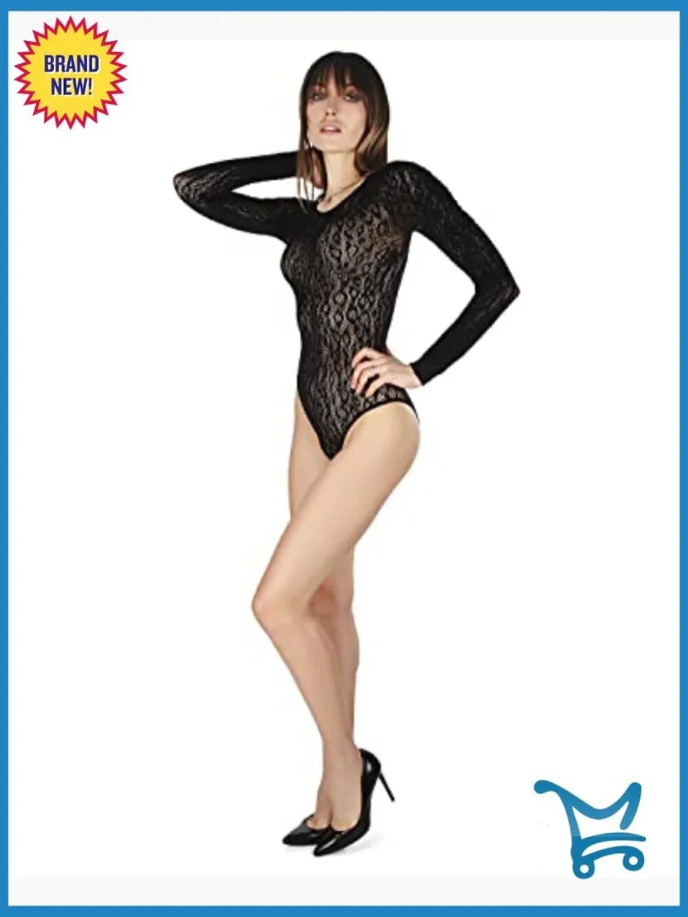 Long Sleeve Lace Bodysuit Animal Print Natori